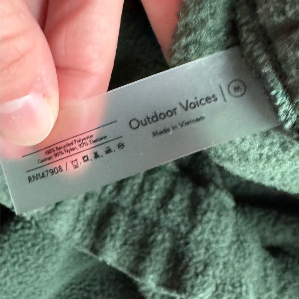Outdoor Voices Tapered RecTrek-Panelled PrimoFleece Track Pants Green Medium - Picture 6 of 10
